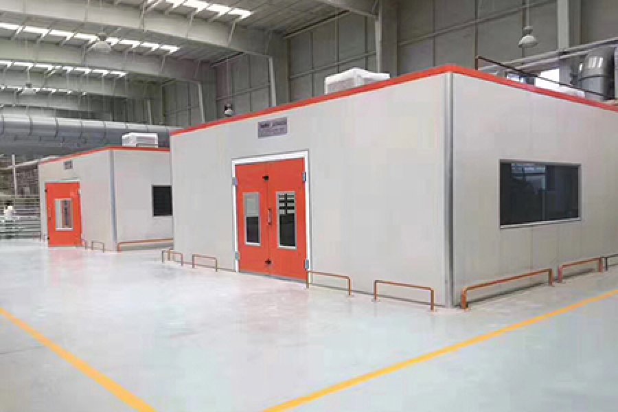 Central dust collection products ,drying room and painting room with air circulation system and cleaning system.