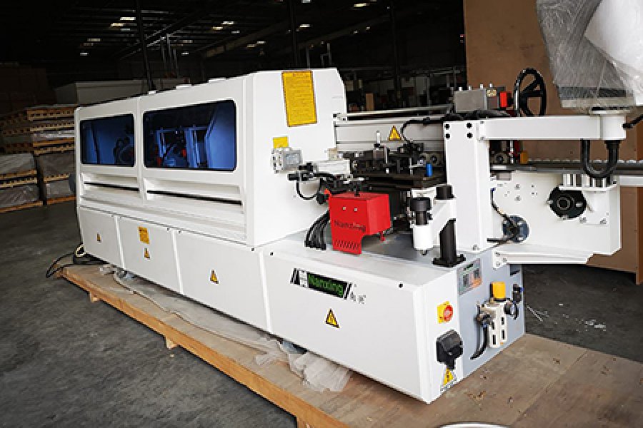 Full automatic edge banding machine installed in DANUBE factory in Dubai, UAE