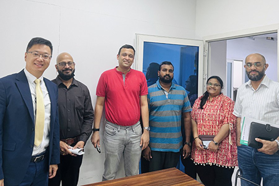 Welcome  clients MD Fahad Abdul and team to visit our projects in Dubai for MDF furniture and Metal fabrication