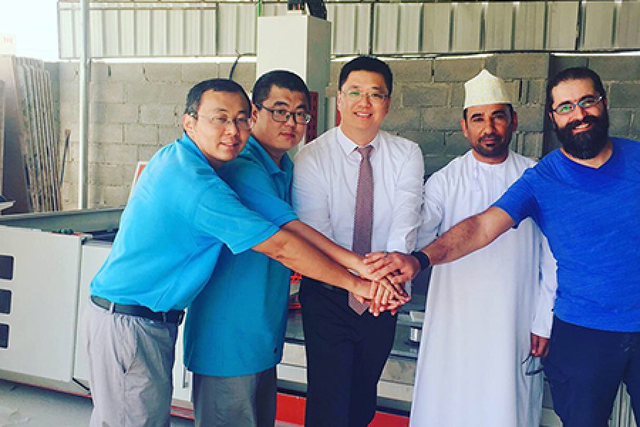 LEADERTEK team have successfully completed the installation commissioning training for the 3 axis Mabel and granite  CNC machine in Muscat ,Oman