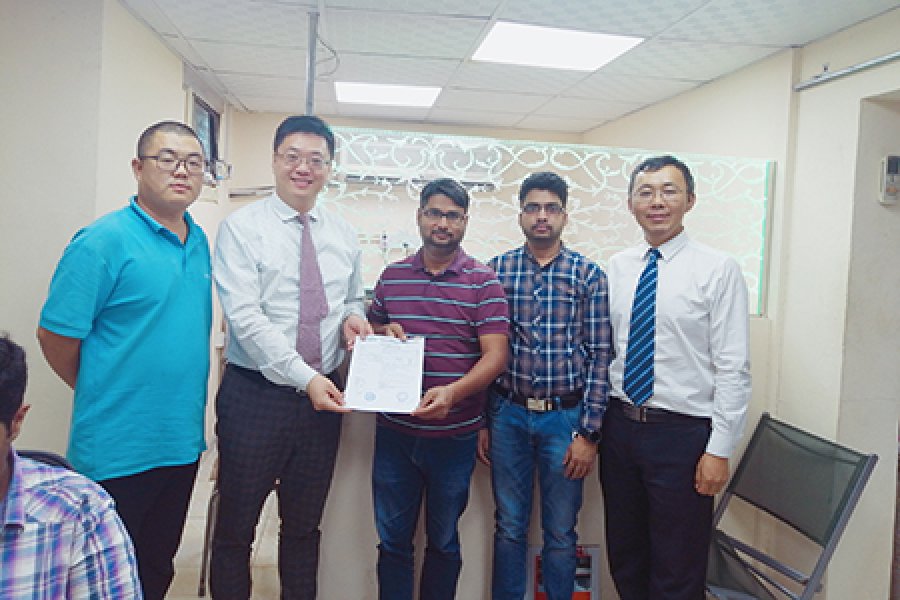 LEADERTEK established the business relationship for the fiber laser machines with customer in muscat , Oman