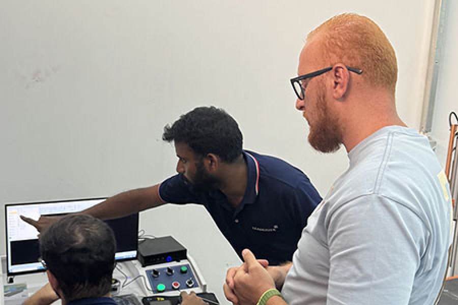 CNC hot wire foam cutting machine for our customer in Dubai, UAE