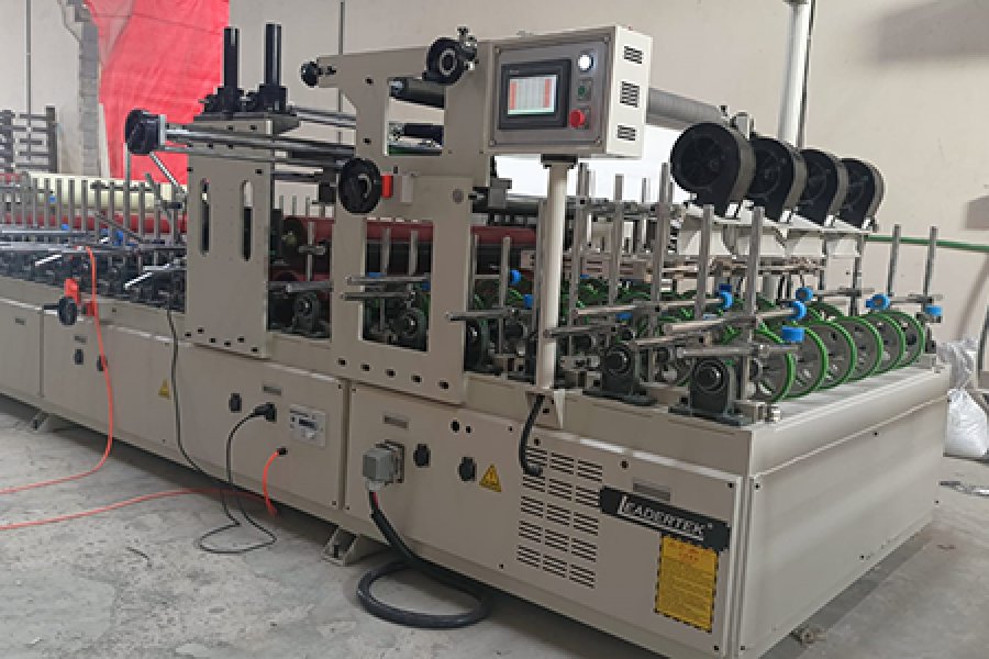 LEADERTEK established business relationship with c customer in Al Ain for the Lamination wrapping machine for WPC door