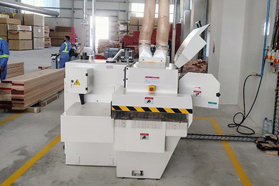 Four side moulder 6 spindles machine delivered and installed for the New production line for doors in DIC, Dubai , UAE