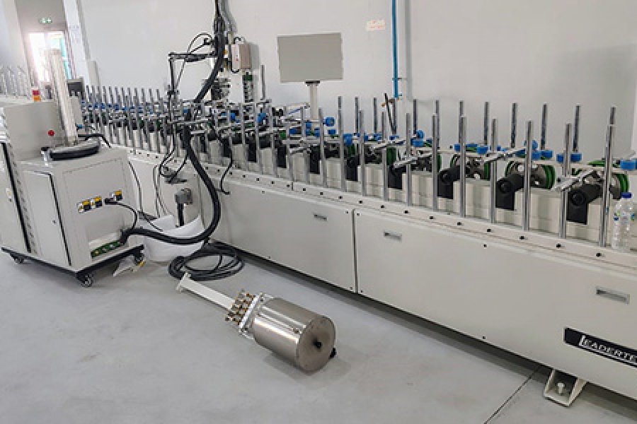 Congratulations L shape architrave gluing machine delivered and installed in Dubai, UAE