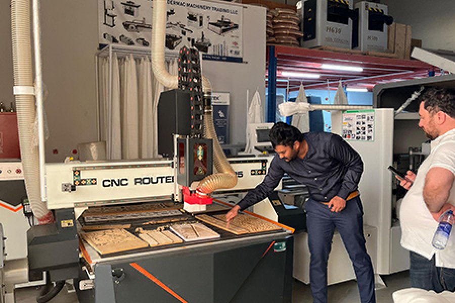 We were delighted to welcome our valued client to our showroom as they explored and selected advanced woodworking machinery for setting up their new woodworking industry.